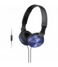 Auriculares sony mdrzx310apl/ con micrófono/ jack 3.5/ azules - Imagen 1