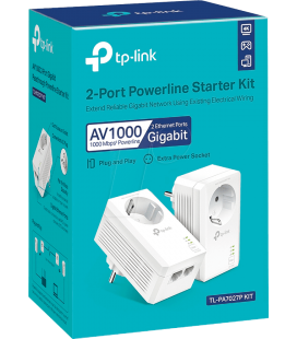 Adaptador Powerline TP-Link TL-PA7027P KIT 1000Mbps/ Alcance 300m/ Pack de 2