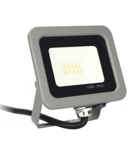 Foco proyector led silver electronics forge ips 65 10w - 5700k luz fria - 800lm color gris
