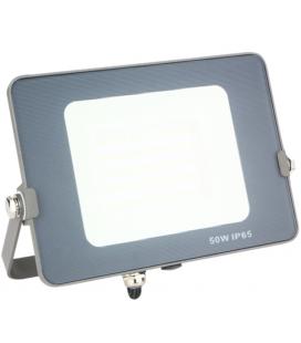 Foco proyector led silver electronics forge ips 65 50w - 5700k luz fria - 4.000lm color gris