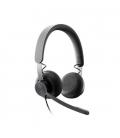 AURICULARES MICRO LOGITECH ZONE WIRED NEGRO DIADEMA/USB 981 - Imagen 1