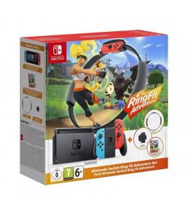 CONSOLA NINTENDO SWITCH + 2 MANDOS JOY-CON + JUEGO RING FIT ADVENTURE + RING-CON + CINTA PARA LA PIERNA