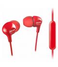 Auriculares intrauditivos philips she3555/ con micrófono/ jack 3.5/ rojos - Imagen 1