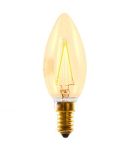 Bombilla led silver electronic filamento edison vela 3w=20w - e27 - 2.200k - 320º - 300 lm - luz extra calida - a++