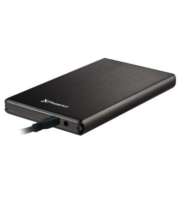 CAJA EXTERNA / CARCASA SDD / HDD PARA DISCO DURO PHOENIX PHHARDDISKCASE USB 3.0 2.5" SATA ALUMINIO COLOR NEGRO - Imagen 1