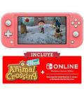 CONSOLA NINTENDO SWITCH LITE CORAL + ANIMAL CROSSING NEW HORIZONS + 3 MESES NINTENDO SWITCH ONLINE - 10005232