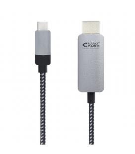 Cable conversor nanocable 10.15.5102/ usb tipo-c macho - hdmi macho/ 1.8m/ negro - Imagen 1