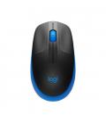 RATON LOGITECH M190 WIRELESS NEGRO AZUL 3 BOTONES/10 M/NANO - Imagen 1