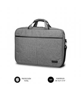 Maletín subblim elite laptop bag para portátiles hasta 14'/ cinta para trolley/ gris - Imagen 1