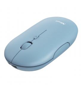 Ratón inalámbrico por bluetooth trust puck/ hasta 1600 dpi/ azul