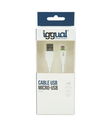 iggual cable USB-A/micro-USB 100 cm blanco - Imagen 1