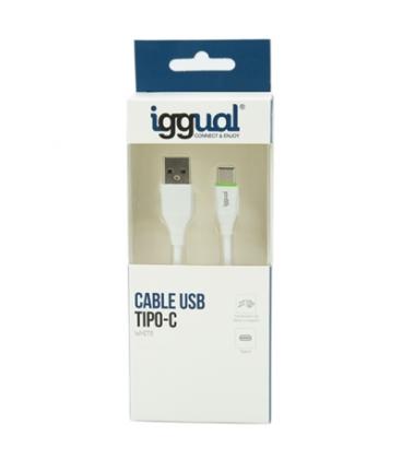 iggual cable USB-A/USB-C 100 cm blanco - Imagen 1
