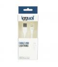 iggual cable USB-A/Lightning 100 cm blanco - Imagen 1