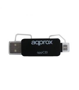 ADAPTADOR MICRO SD/SD/MMC A USB/MICRO USB APPROX LECTOR MIC - Imagen 1