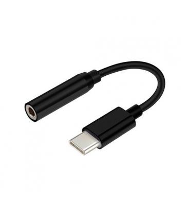 ADAPTADOR USB-C A AUDIO JACK 3.5 AISENS NEGRO - Imagen 1