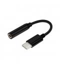 ADAPTADOR USB-C A AUDIO JACK 3.5 AISENS NEGRO - Imagen 1