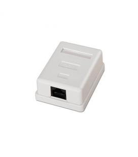 ROSETA SUPERFICIE 1XRJ45 CAT 6 AISENS BLANCO TORNILLOS/ADHE - Imagen 1