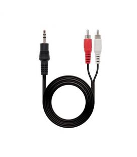 CABLE AUDIO 1XJACK 3.5 A 2XRCA 3M NANOCABLE - Imagen 1