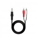 CABLE AUDIO 1XJACK 3.5 A 2XRCA 3M NANOCABLE - Imagen 1