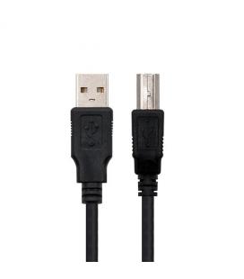 CABLE USB(A) 2.0 A USB(B) 2.0 NANOCABLE 1.8M NEGRO - Imagen 1