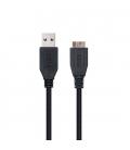 CABLE USB(A) 3.0 A MICRO USB(B) NANOCABLE 1M NEGRO - Imagen 1