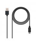 CABLE USB(A) 2.0 A USB(C) NANOCABLE 1M NEGRO - Imagen 2