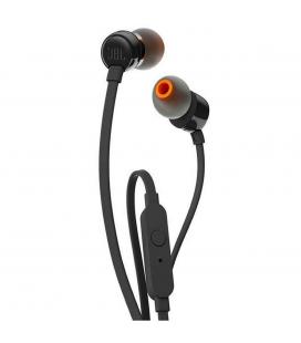 Auriculares intrauditivos jbl t110 black - pure bass - drivers 9mm - cable plano - manos libres - Imagen 1