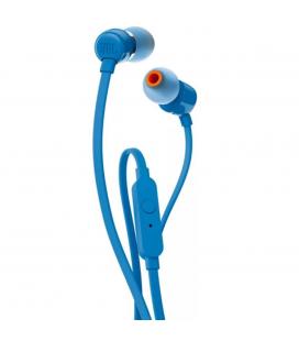 Auriculares intrauditivos jbl t110 blue - pure bass - drivers 9mm - cable plano - manos libres - Imagen 1