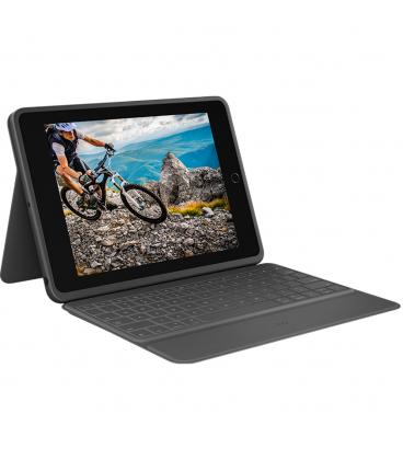 Funda logitech rugged folio negro con teclado para ipad 7ª generacion - Imagen 1