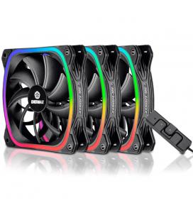 Pack ventiladores gaming squa rgb 3x12cm - Imagen 1