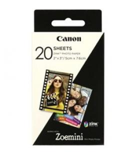 Papel fotografico canon zp - 2030 20 hojas zink para zoemini - Imagen 1