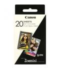 Papel fotografico canon zp - 2030 20 hojas zink para zoemini - Imagen 1