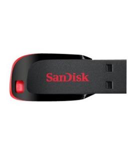 Memoria usb 2.0 sandisk 128gb cruzer blade rojo - Imagen 1