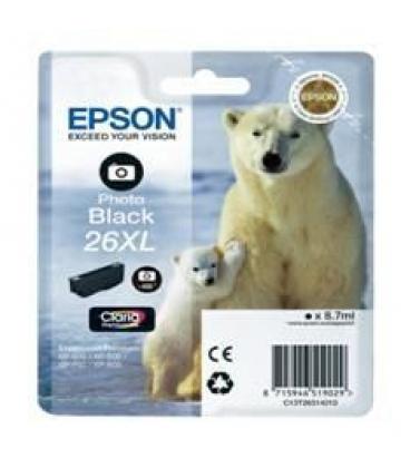 Cartucho tinta epson t263140 photo negro xl xp - 600 - 605 - 700 - 800 - oso polar - Imagen 1