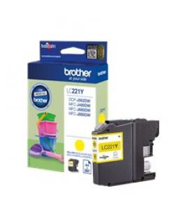 Cartucho tinta brother lc221y amarillo 260 paginas dcpj562dw - mfcj480dw - mfcj680dw - Imagen 1