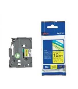 Cinta laminada brother tze631 12mm x 8m amarillo - negro - Imagen 1