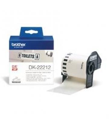 Etiquetas cinta continua brother pelicula plastica blanca dk22212 29mmx30.48 ql - 1050 - ql - 1050n - ql - 1060n - ql - 500 - q