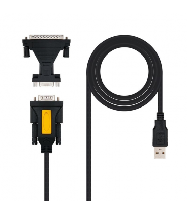 Adaptador nanocable 10.03.0002/ usb macho - db9 macho/ db25 macho - Imagen 1