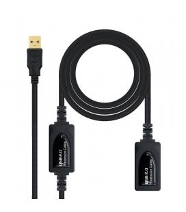 Cable alargador usb 2.0 nanocable 10.01.0212/ usb macho - usb hembra/ 10m/ negro