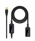 Cable alargador usb 2.0 nanocable 10.01.0213/ usb macho - usb hembra/ 15m/ negro - Imagen 1