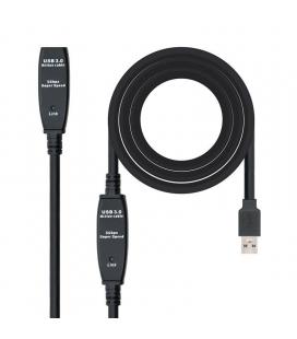 Cable alargador usb 3.0 nanocable 10.01.0313/ usb macho - usb hembra/ 15m/ negro - Imagen 1