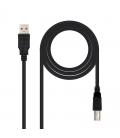 Cable usb 2.0 impresora nanocable 10.01.0105-bk/ usb macho - usb macho/ 4.5m/ negro - Imagen 1