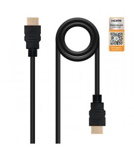 Cable hdmi nanocable 10.15.3600/ hdmi macho - hdmi macho/ 0.5m/ negro