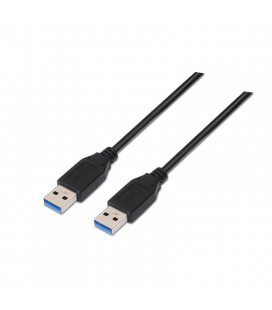 Cable usb 3.0 nanocable 10.01.1002-bk/ usb macho - usb macho/ 2m/ negro - Imagen 1