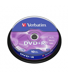 Dvd+r verbatim advanced azo 16x/ tarrina-10uds