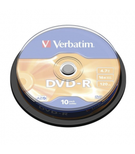 Dvd-r verbatim advanced azo 16x/ tarrina-10uds