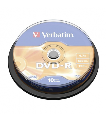 Dvd-r verbatim advanced azo 16x/ tarrina-10uds - Imagen 1