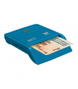 Lector de dni y tarjetas woxter combo pe26-146/ azul/ usb 2.0