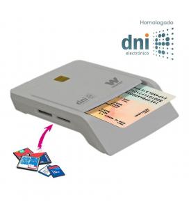 Lector de dni y tarjetas woxter pe26-147/ blanco/ usb 2.0