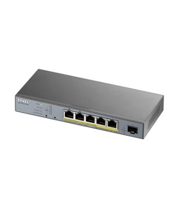 ZyXEL GS1350-6HP Switch 5xGB PoE 1xSFP 60W - Imagen 1